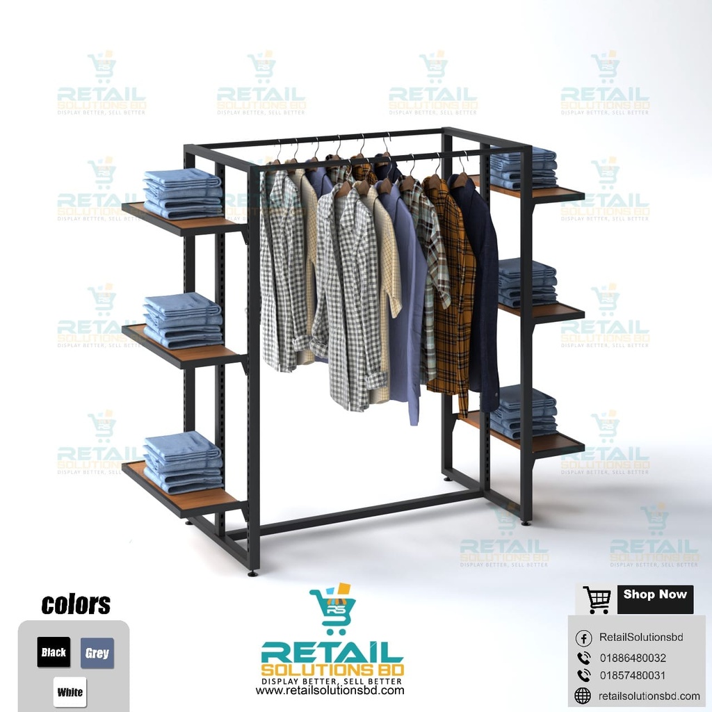 4 way middle display rack